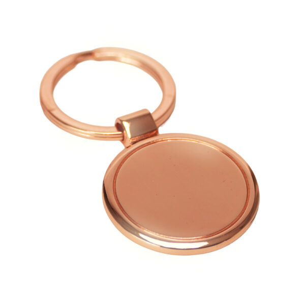 Llavero redondo encobrizado "COPPER", detalle - Llaveros Metálicos | MerchLAB