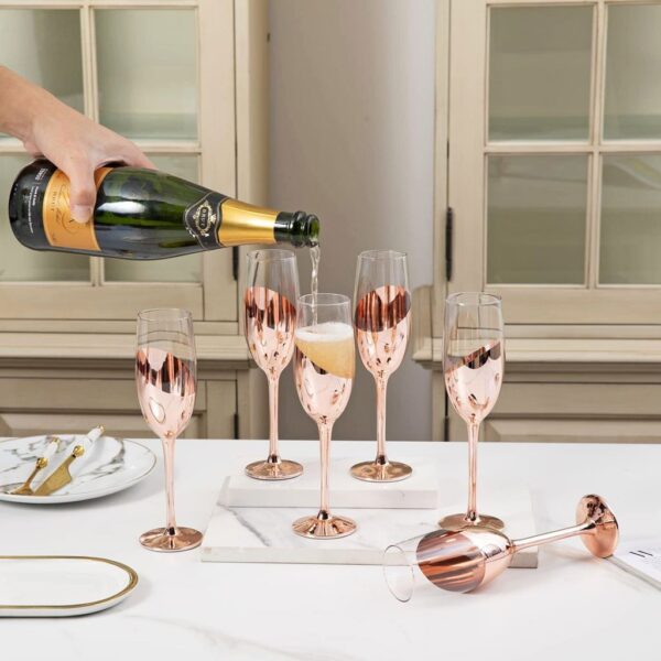 Set de 4 Copas Champagne Encobrizadas M85 - Imagen 7