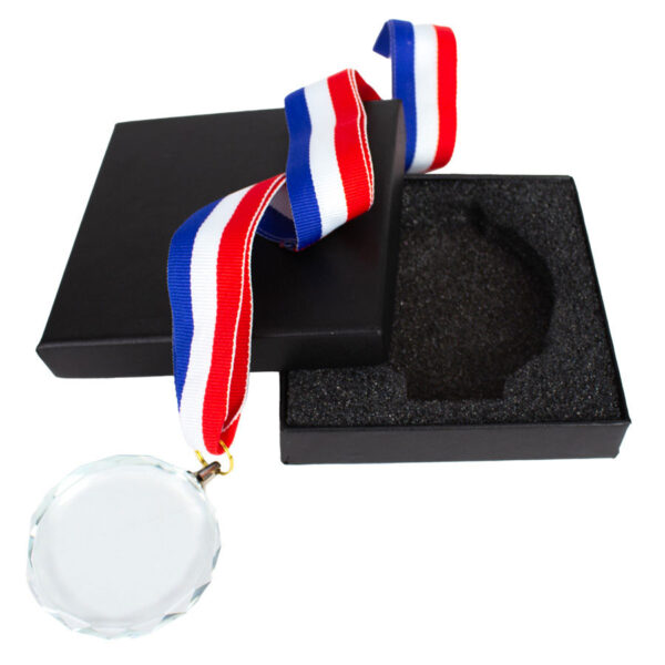 Medalla Cristal "Diamond" con cinta tricolor 4 Medalla Cristal "Diamond" con cinta tricolor, foto 4 - Medallas | MerchLAB