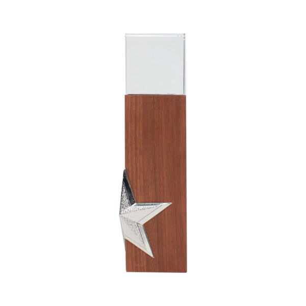 Trofeo de Madera y Cristal "Silver Star" - Galvanos y premios | MerchLAB
