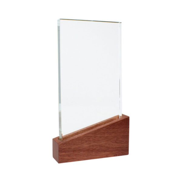 Trofeo Galvano de Madera y Cristal "Lido" - Galvano Corporativo | MerchLAB