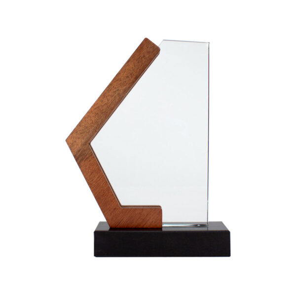 Trofeo Galvano de Madera, Mármol y Cristal "Mercx" - Galvano Corporativo | MerchLAB