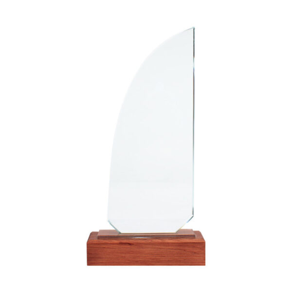 Trofeo Galvano de Madera y Cristal "Sail" - Galvano Corporativo | MerchLAB