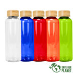 Botella PET tapa bamboo "AINOA" 550cc, vista 2 - Botellas Ecológicas | MerchLAB