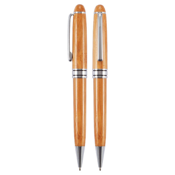 Set Bolígrafo Estuche de Bamboo - Bolígrafos Ecológicos | MerchLAB