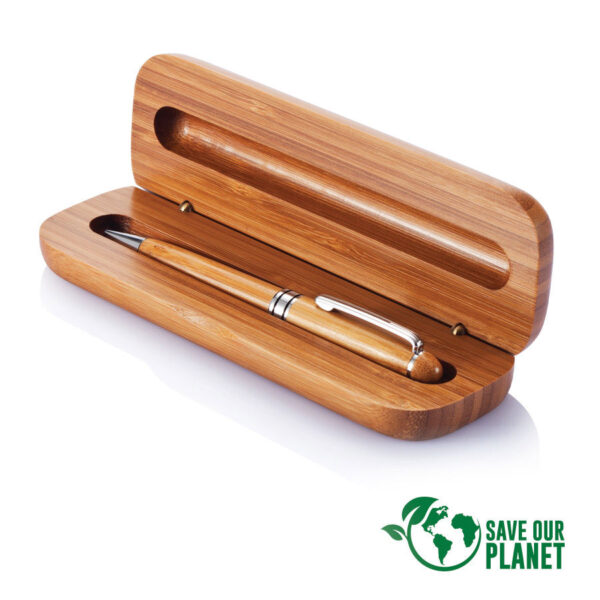 Set Bolígrafo Estuche de Bamboo 4 Set Bolígrafo Estuche de Bamboo, foto 4 - Bolígrafos Ecológicos | MerchLAB