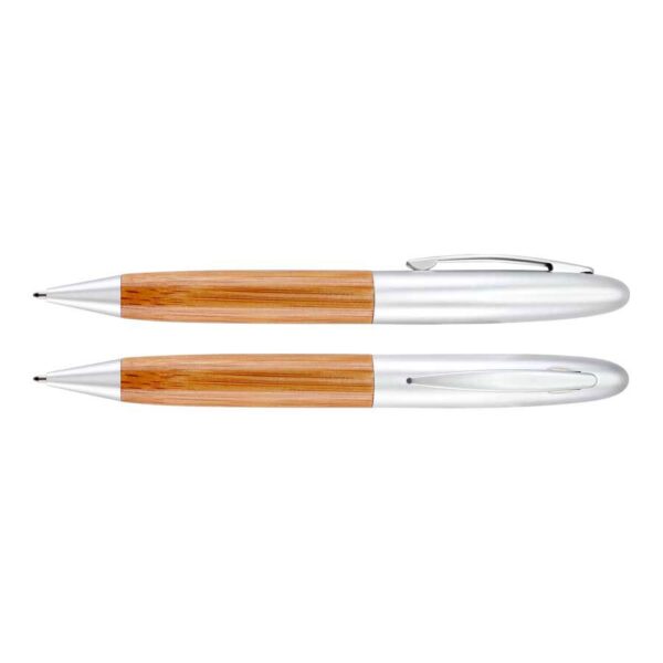 Deluxe Bolígrafo Bamboo/Metal - Bolígrafos Metálicos | MerchLAB