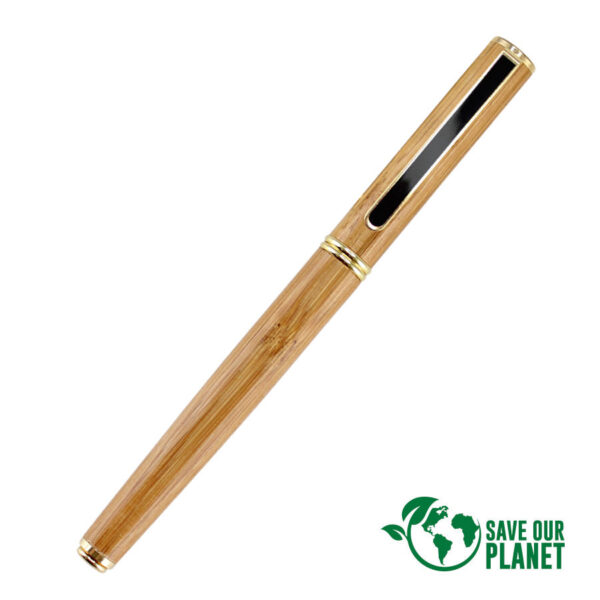 Deluxe Roller Pen Bamboo, detalle - Bolígrafos Ecológicos | MerchLAB