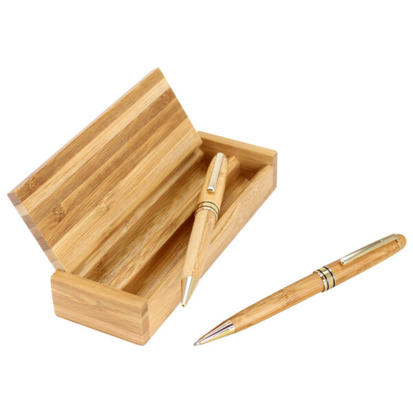 Set de Escritura de Bamboo, vista 2 - Bolígrafos Ecológicos | MerchLAB