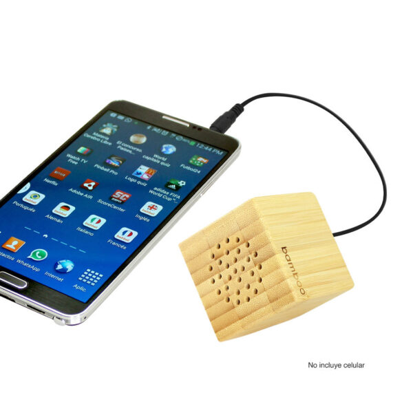 USB Parlante de Bamboo, detalle - Parlantes | MerchLAB