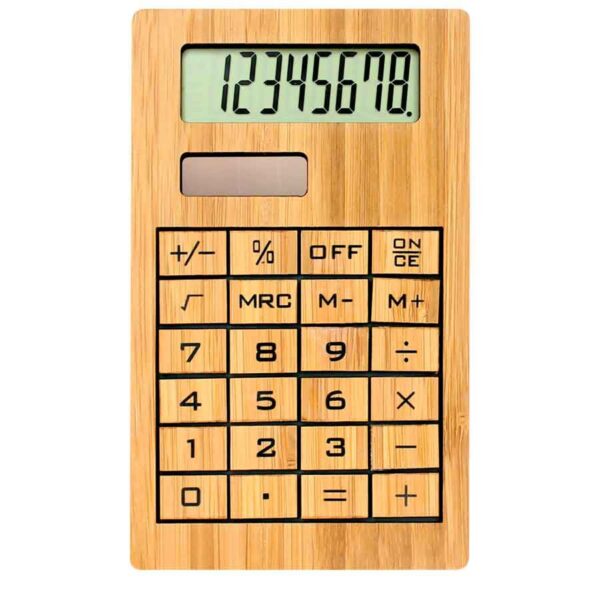 Calculadora Solar de Bamboo - Regalos Ecológicos | MerchLAB