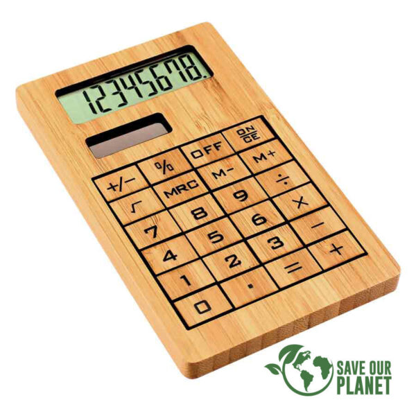 Calculadora Solar de Bamboo, foto 4 - Regalos Ecológicos | MerchLAB