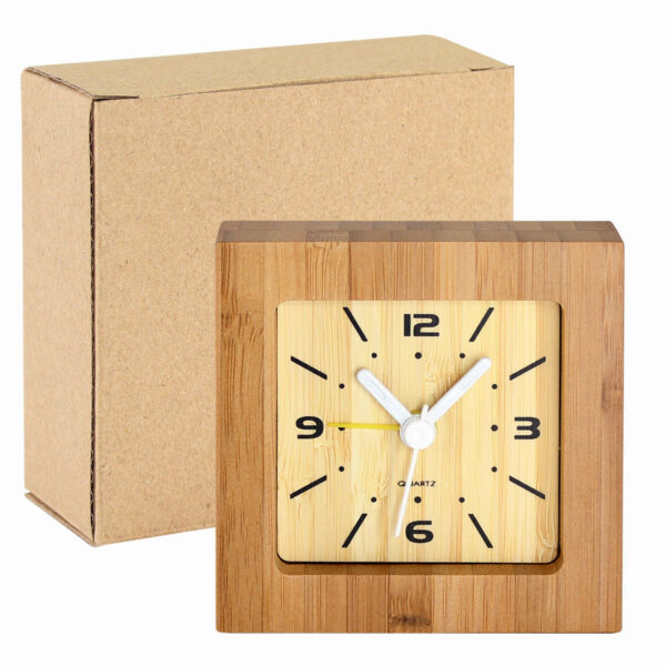 Reloj Despertador de Bamboo, vista 2 - Regalos Ecológicos | MerchLAB