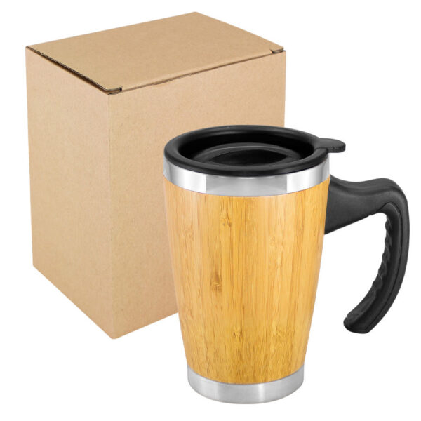 Mug de Bamboo con Asa Plástica 400cc, vista 2 - Tazones, Termos y Mugs | MerchLAB