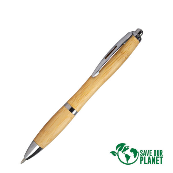 Bolígrafo ecológico de Bamboo "WIND", vista 2 - Bolígrafos Ecológicos | MerchLAB