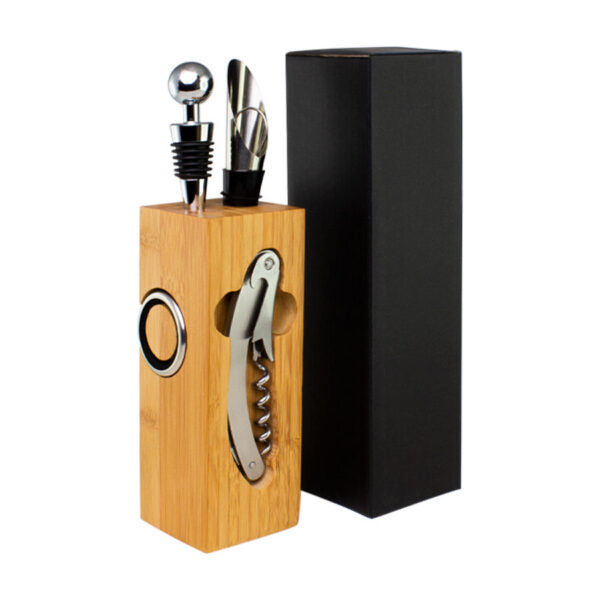 Set de Vino rectangular de Bamboo - Accesorios de Vino | MerchLAB