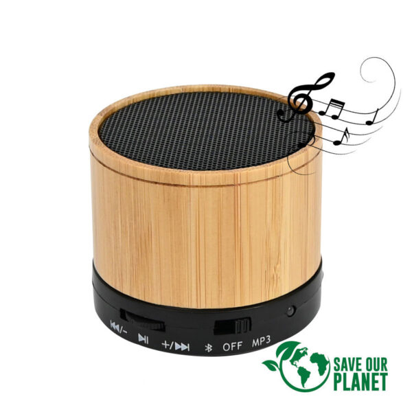 Parlante Altavoz Bluetooth de Bamboo "WAVE" 4 Parlante Altavoz Bluetooth de Bamboo "WAVE", foto 4 - Parlantes | MerchLAB