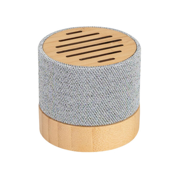 Parlante Altavoz de Bamboo y tela RPET "TRUE", vista 2 - Parlantes | MerchLAB
