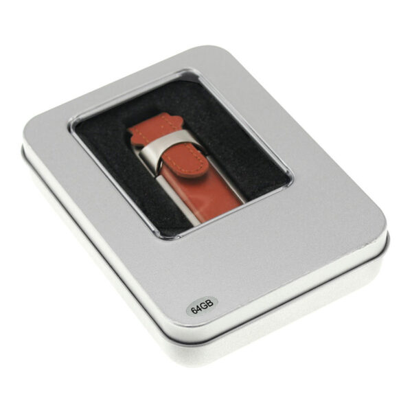 USB Pendrive 64GB de Eco-cuero, detalle - Pendrives | MerchLAB