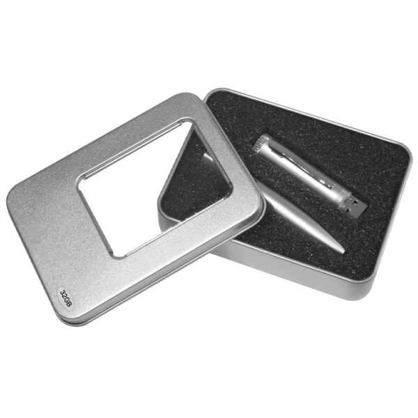 USB Bolígrafo Metálico Pendrive 32GB, vista 2 - Bolígrafos Metálicos | MerchLAB