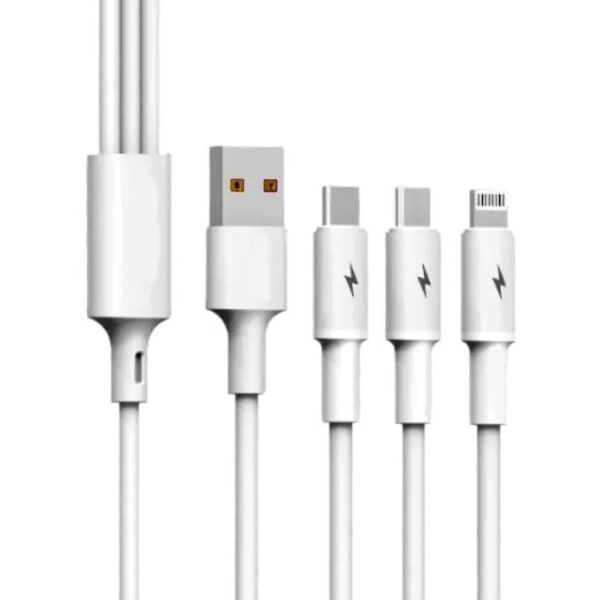 Cable Conector Multicargador Blanco T66 - Imagen 8