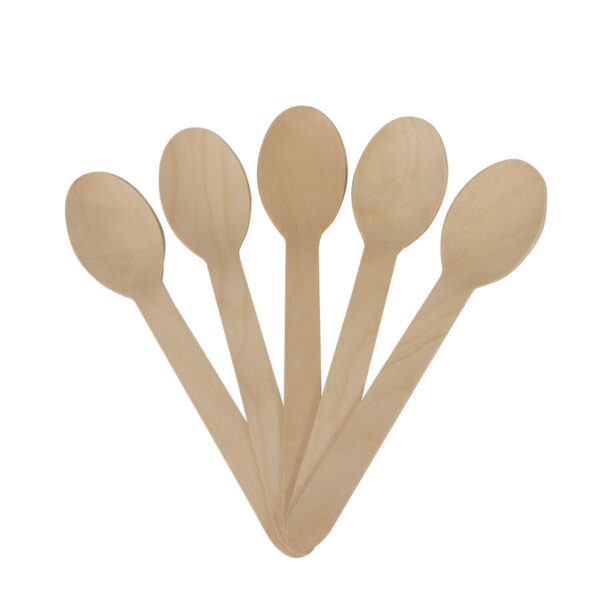 Bolsa con 100 cucharas de madera de Abedul, vista 2 - Regalos Ecológicos | MerchLAB