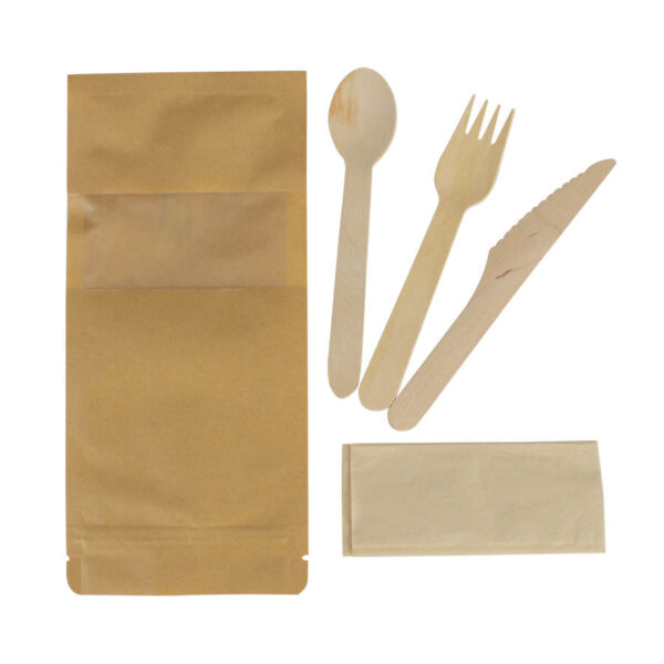 Set de cubiertos Sustentable bolsa ZIP, vista 2 - Regalos Ecológicos | MerchLAB