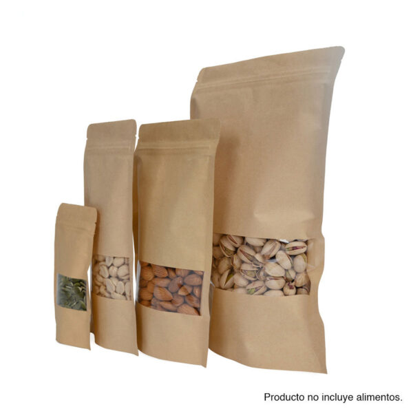 Bolsa doypack 1500ml de papel kraft, para Alimentos, vista 2 - Bolsas de Papel | MerchLAB