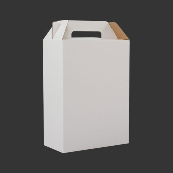 Caja autoarmable con asas, 26x35x13 cm, vista 2 - Packaging | MerchLAB
