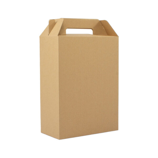 Caja autoarmable con asas, 26x35x13 cm, detalle - Packaging | MerchLAB