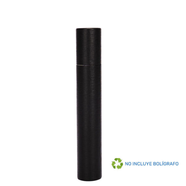 Tubo Porta-Lápiz o Bolígrafo, en cartón forrado negro. - Lápices Personalizados | MerchLAB