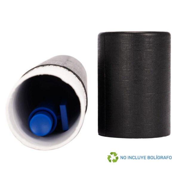 Tubo Porta-Lápiz o Bolígrafo, en cartón forrado negro., detalle - Lápices Personalizados | MerchLAB