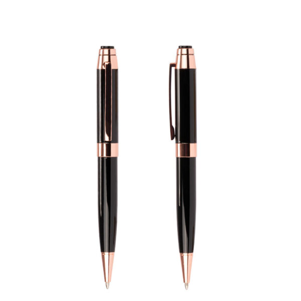 Set de Escritura "THORTON" negro con detalles encobrizados. - Lápices Personalizados | MerchLAB
