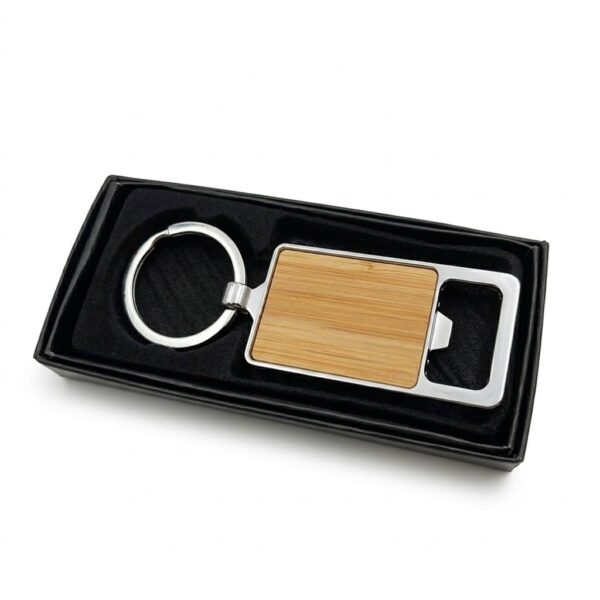 Llavero destapador Metal Bamboo K123, foto 4 - Llavero Destapador | MerchLAB