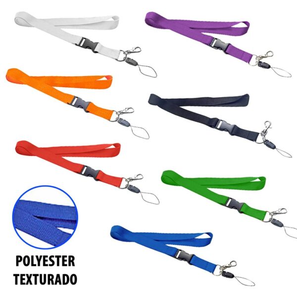 Cinta Lanyard Texturada LAN01, vista 2 - Lanyards e Identificación | MerchLAB