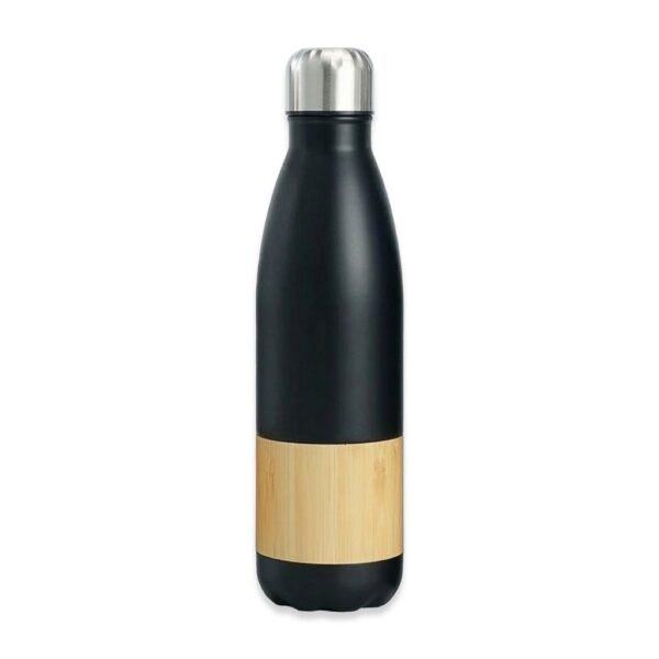 Botella Térmica M201 detalle Bamboo, vista 2 - Botellas Térmicas | MerchLAB