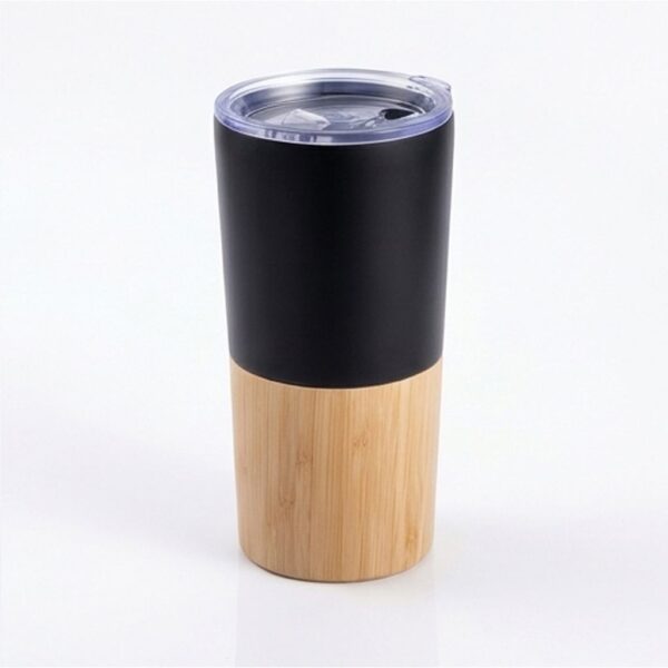 Mug Térmico Acero Inoxidable/detalles Bamboo M202, vista 2 - Tazones, Termos y Mugs | MerchLAB