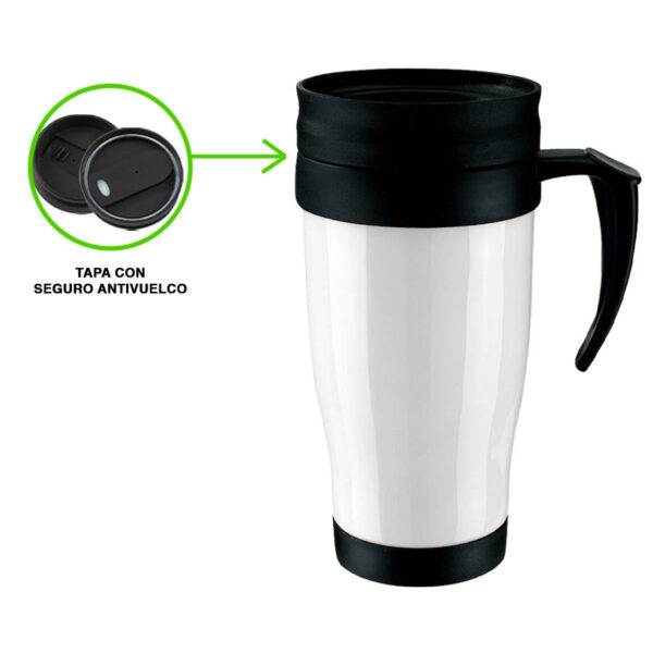 Mug Térmico Plástico 400cc, vista 2 - Tazones, Termos y Mugs | MerchLAB