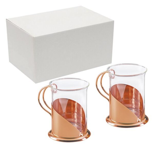Set de 2 tazas para café encobrizadas M69, foto 4 - Tazas | MerchLAB