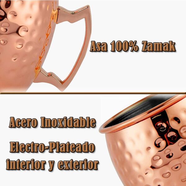 Set de 2 Mugs Encobrizados Martillados M76 4 Set de 2 Mugs Encobrizados Martillados M76, foto 4 - Tazones, Termos y Mugs | MerchLAB