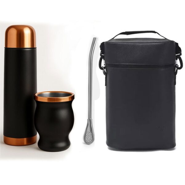 Set de Mate color Negro/Cobre con Bolso MAT03 - Imagen 10