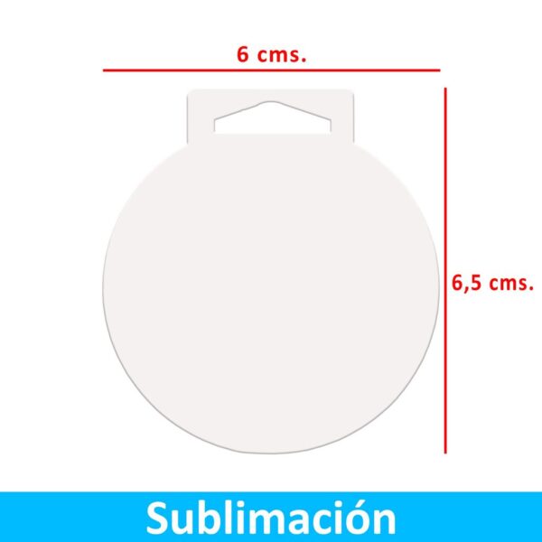 Medalla Acrílico Sublimable Blanco MD 151 - Imagen 5