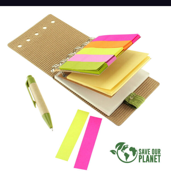 Memo Set Ecológico con Bolígrafo, detalle - Bolígrafos Ecológicos | MerchLAB