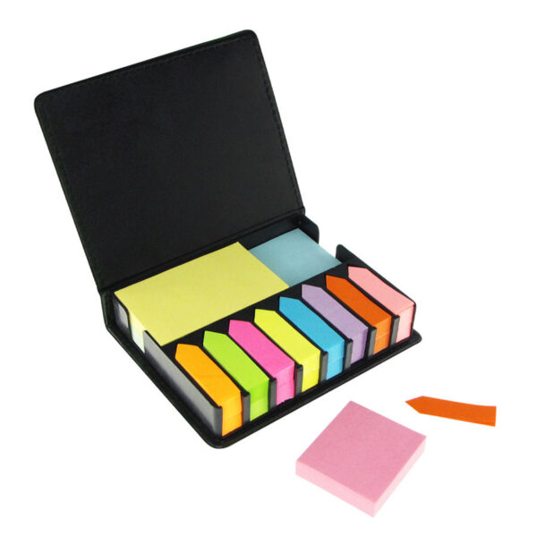 Set de Notas Adhesivas de PU Negro, vista 2 - Oficina y Escritorio | MerchLAB