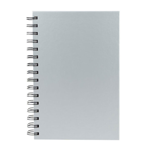 Cuaderno matemáticas tapa dura plateada. - Cuadernos Corporativos | MerchLAB