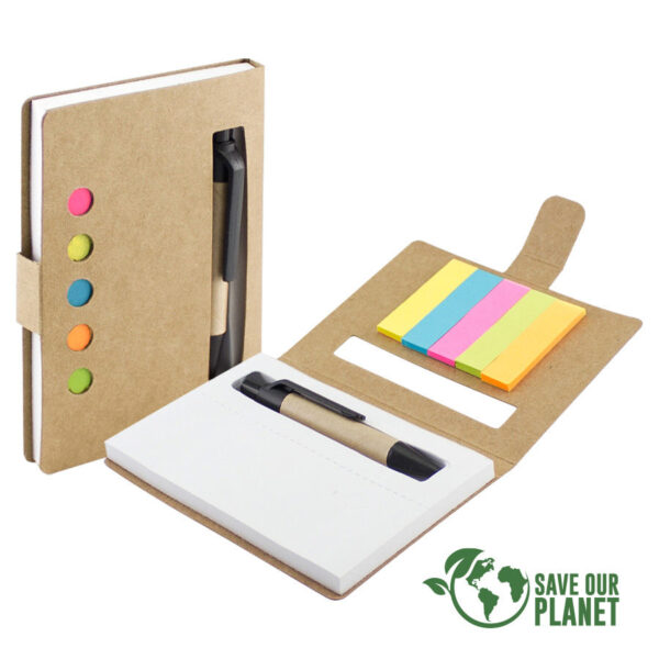 Memo Set Ecológico con Bolígrafo, detalle - Bolígrafos Ecológicos | MerchLAB