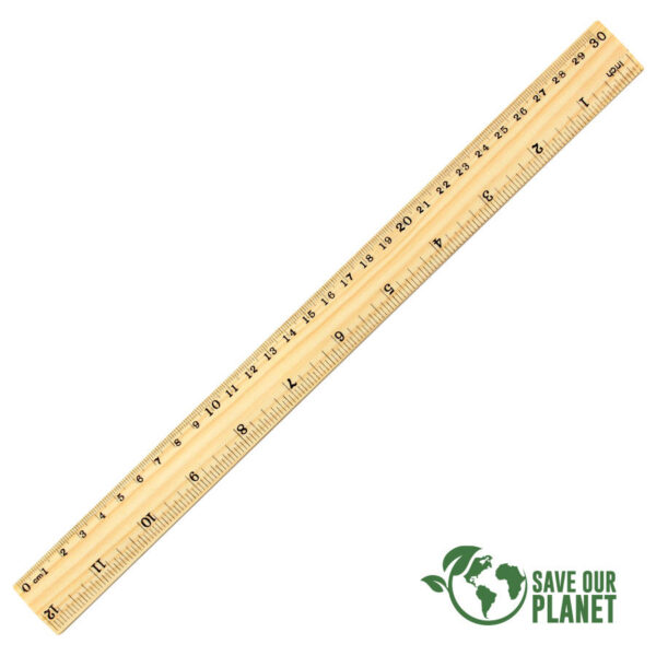 Regla de Madera 30 cm, detalle - Oficina y Escritorio | MerchLAB