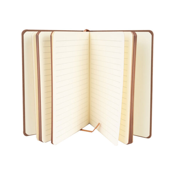 Libreta encobrizada de PU eco-cuero, vista 2 - Libretas Corporativas | MerchLAB