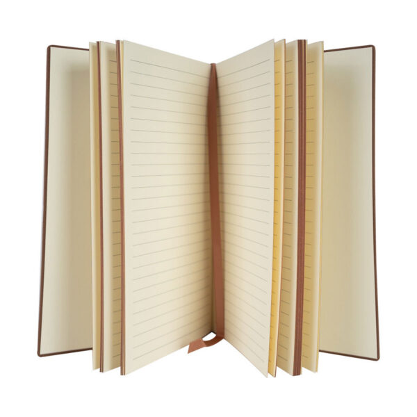 Cuaderno encobrizado de PU eco-cuero, vista 2 - Cuadernos Corporativos | MerchLAB