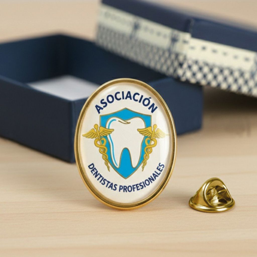 Pin con Domo ovalado OVA01 Oro - Imagen 4